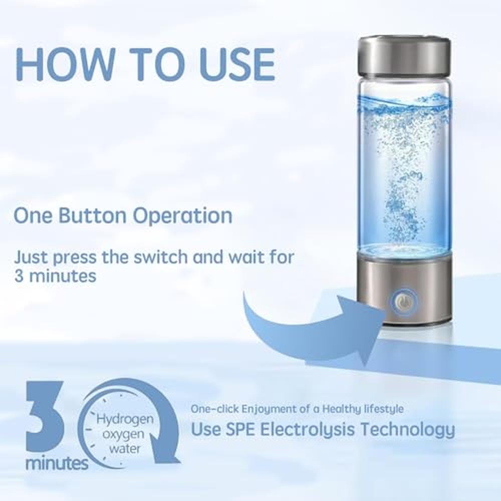 Hydrogen Water Bottle: Hydrogen Rich Water Maker with SPE – Close-up Detail