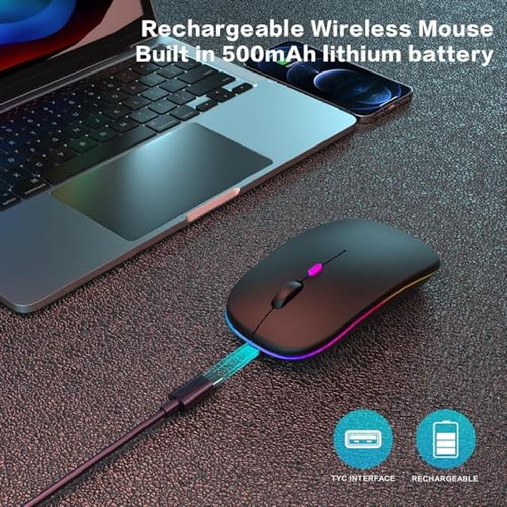 Wireless Bluetooth Mouse: AikoKok Rechargeable Laptop Mice – Close-up Detail