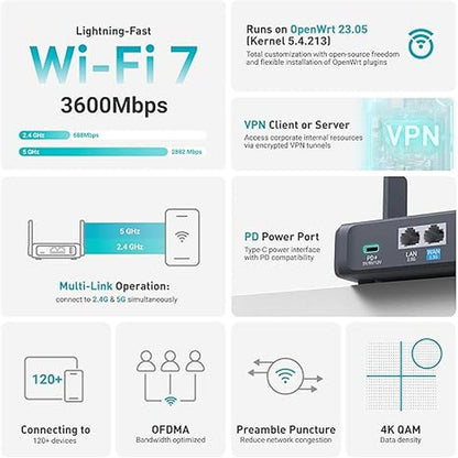 inet travel: GL.iNet GL-BE3600 Slate 7 Portable Travel – In Use