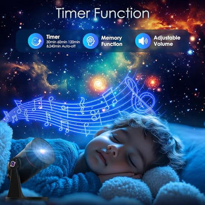 Projector White: Galaxy Projector 28 Soothing Sounds Star – In Use