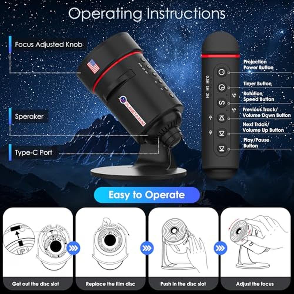 Projector White: Galaxy Projector 28 Soothing Sounds Star – Packaging