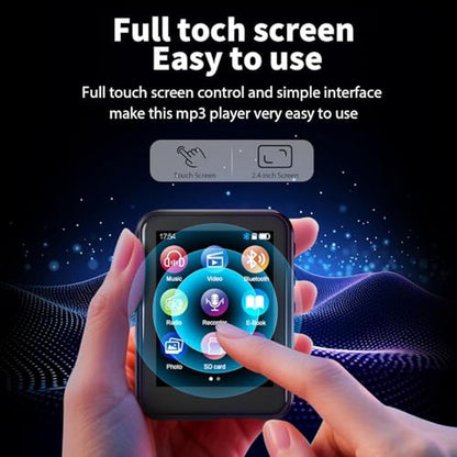 16GB MP3 Player: QNGEE 2.4 Inch Full Touchscreen – Side View