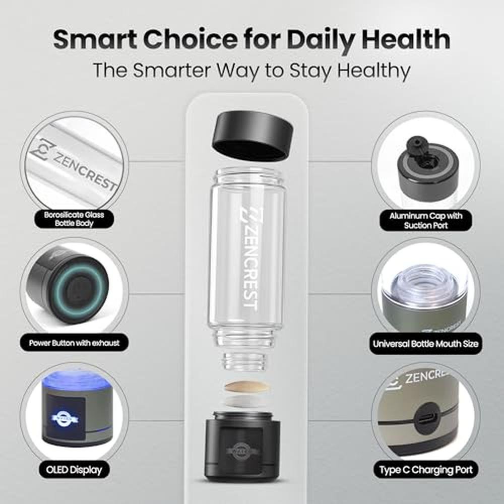 Hydrogen Upgraded: 6th Gen Advanced Hydrogen Water Bottle – Close-up Detail