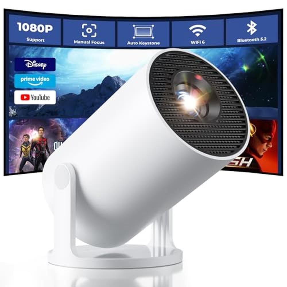 Projector CLOKOWE: CLOKOWE Mini Projector WiFi Bluetooth – Front View