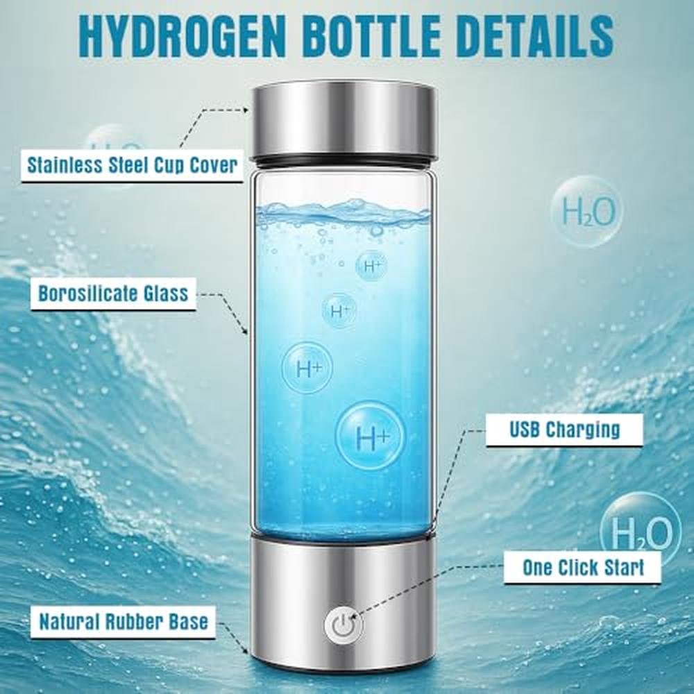 Hydrogen Water Bottle: 460ml Premium Portable Wellness – Close-up Detail