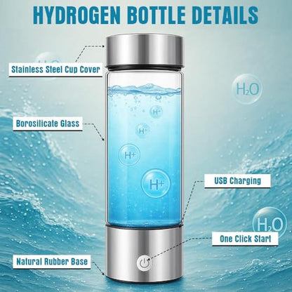 Hydrogen Water Bottle: 460ml Premium Portable Wellness – Close-up Detail