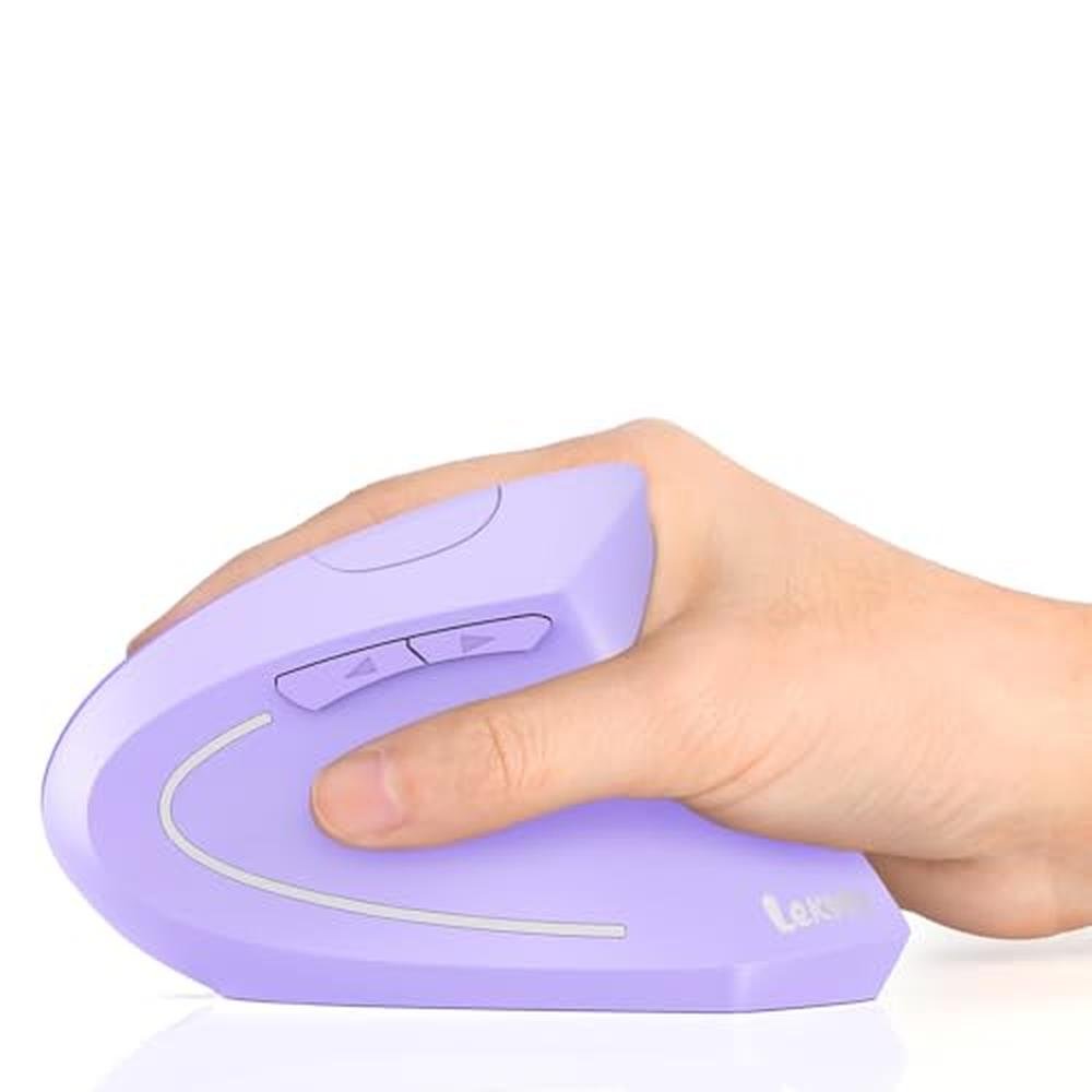 Ergonomic Comfort: Lekvey Vertical Wireless Mouse – Front View