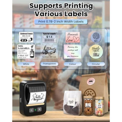 Label Maker: NDYIN Label Makers Machine With Tape Bluetooth – Side View