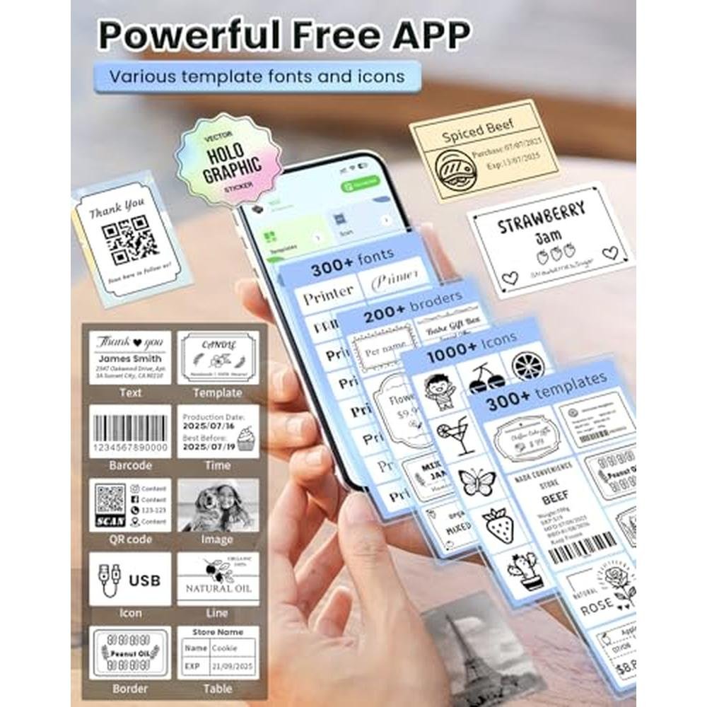 Label Maker: NDYIN Label Makers Machine With Tape Bluetooth – Close-up Detail