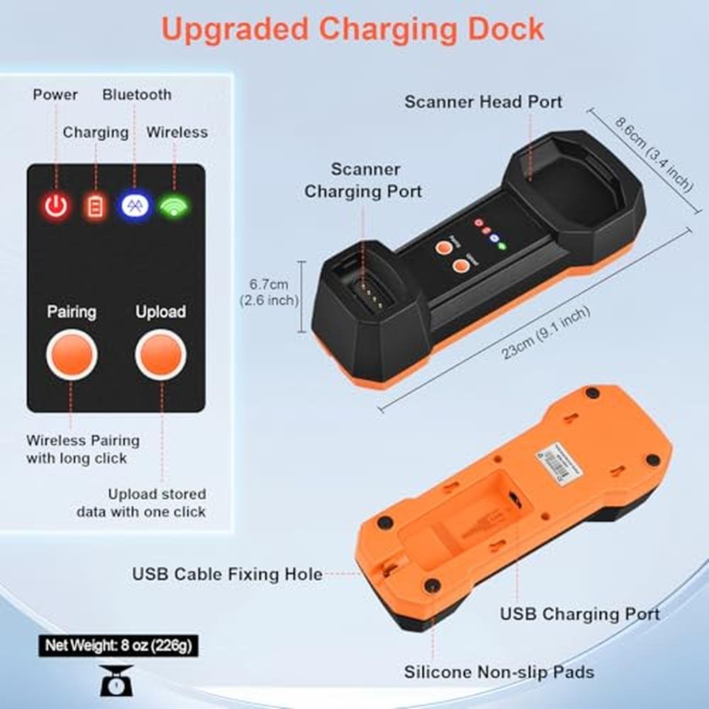Barcode KUIIYER: KUIIYER 1D QR 2D Industrial Barcode Scanner – Close-up Detail