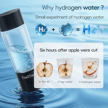 Hydrogen Water Bottle: 2025 Upgraded SPE/PEM Technology – In Use