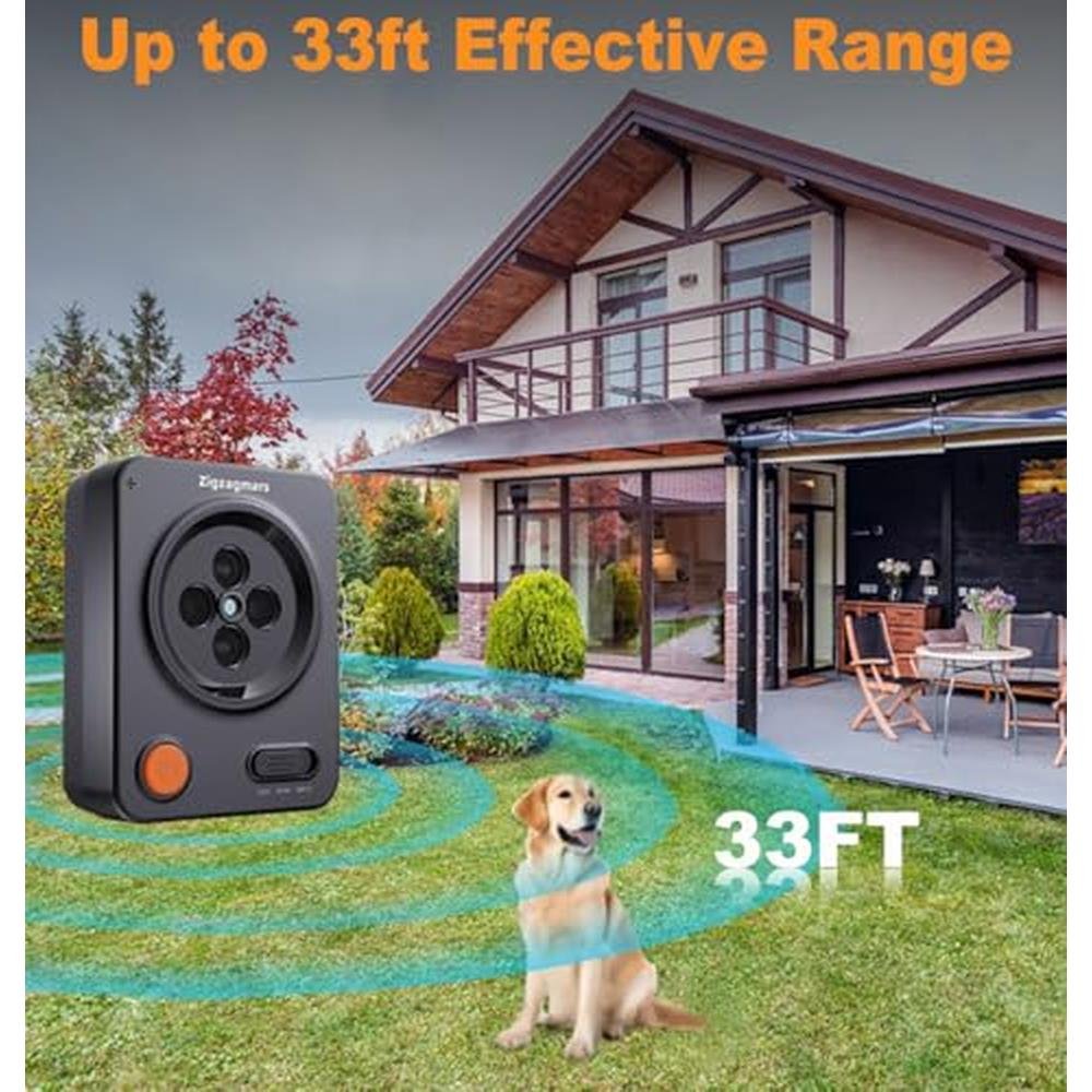Barking Dog: Zigzagmars Anti Barking Device Ultrasonic Dog – Side View