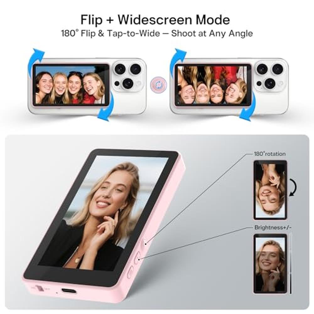 Wireless Vlog Selfie Monitor Screen – Close-up Detail