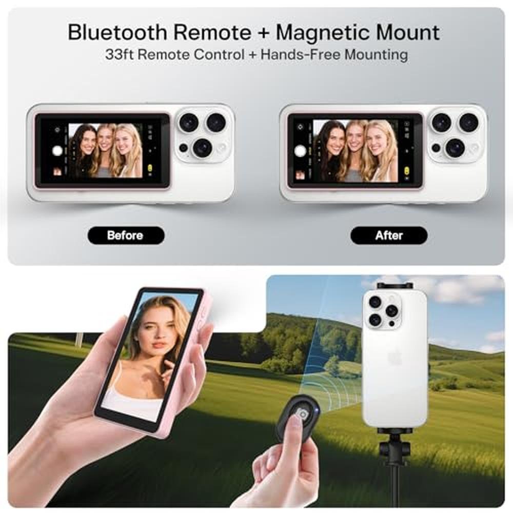 Wireless Vlog Selfie Monitor Screen – In Use