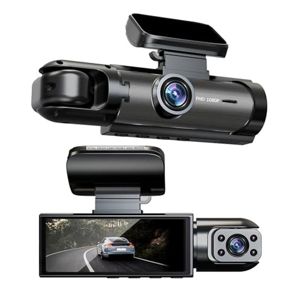 Vital Dashcam Pro 2025: Dual Car Camera with Night Vision – Front View