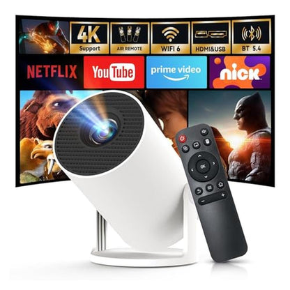 Projector Built: OptiBarrel 500 4K Support with Wi-Fi 6 – Front View