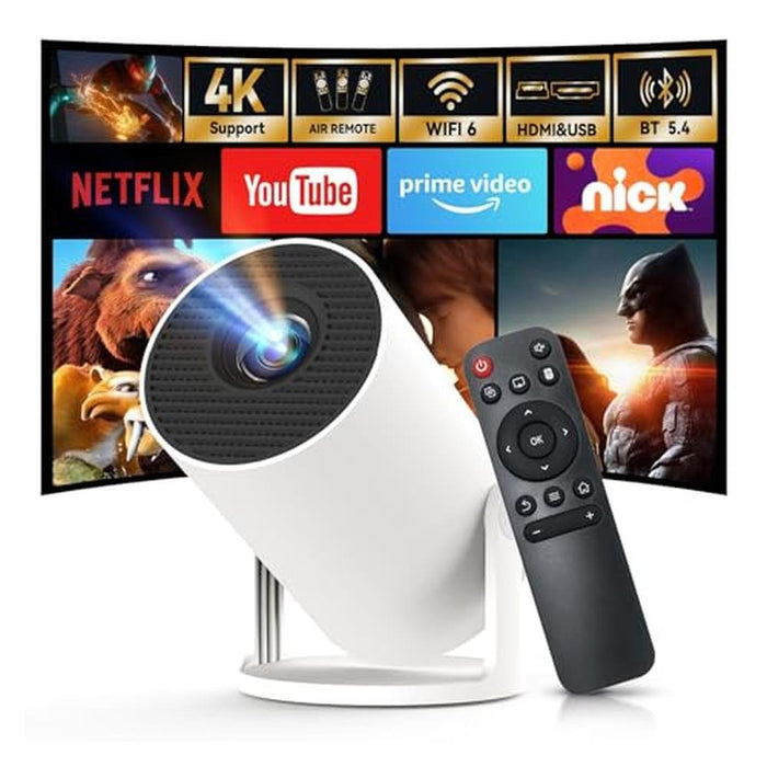 Projector Built: OptiBarrel 500 4K Support with Wi-Fi 6 – Front View