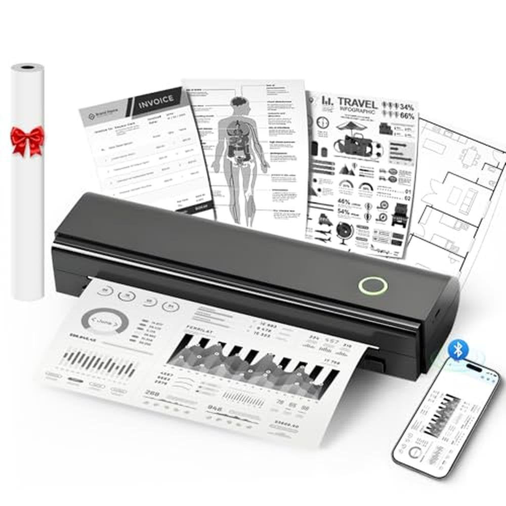 Printer Portable: N80 Wireless Thermal Printer Bluetooth – Front View