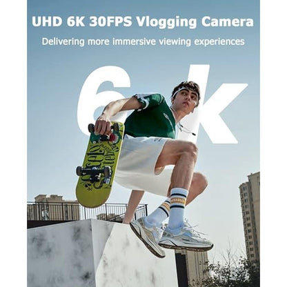 Camera Flatic: FLATIC 6K 64MP Digital Camera with WiFi and – Side View