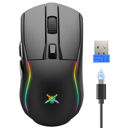 TECKNET Tri-Mode Wireless Gaming Mouse – Front View