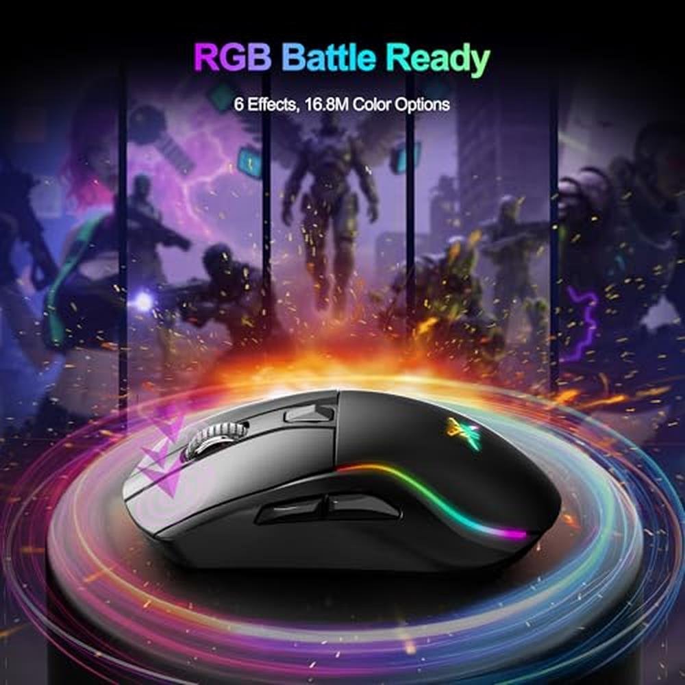 TECKNET Tri-Mode Wireless Gaming Mouse – In Use