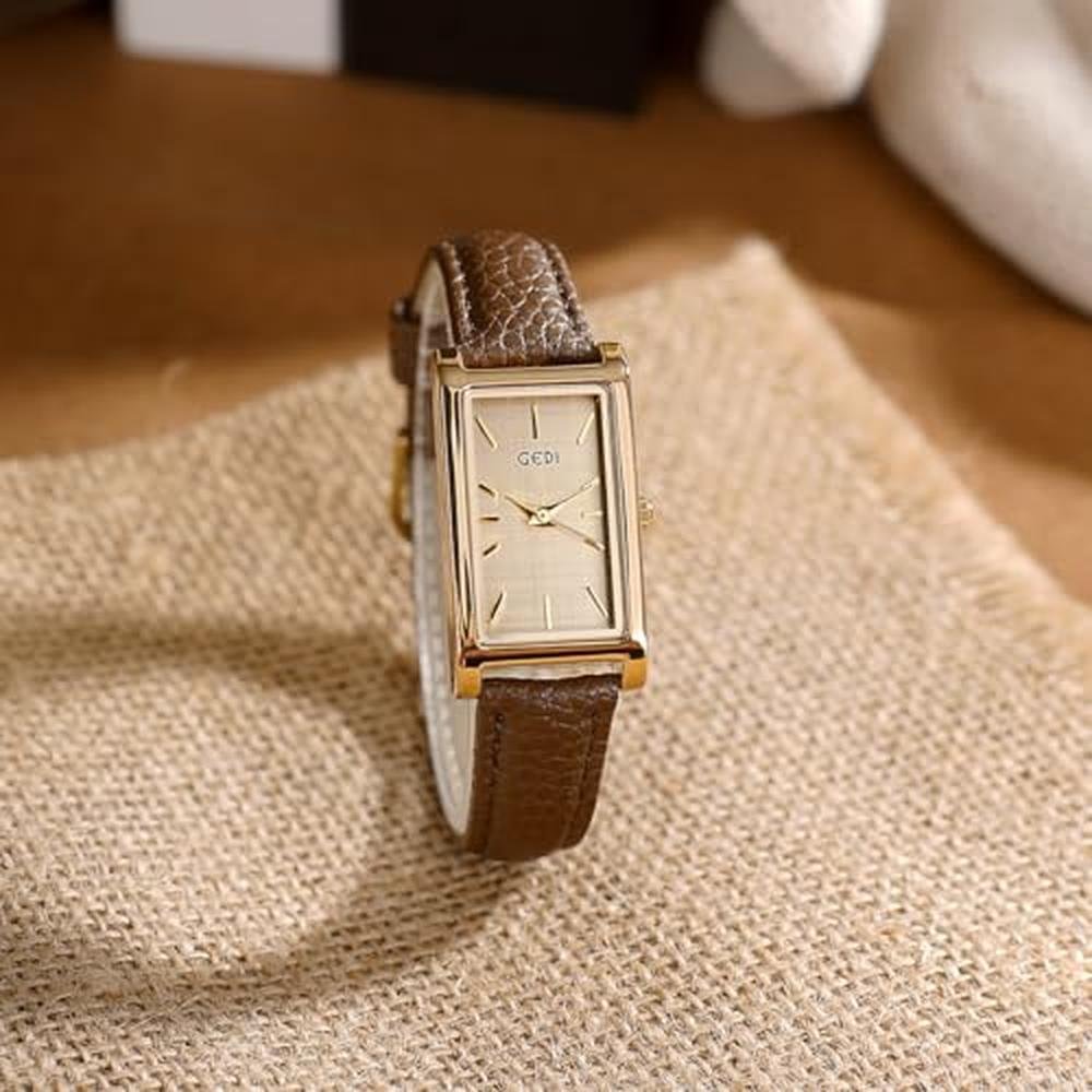 Vintage Women's Rectangle Wristwatch – Side View