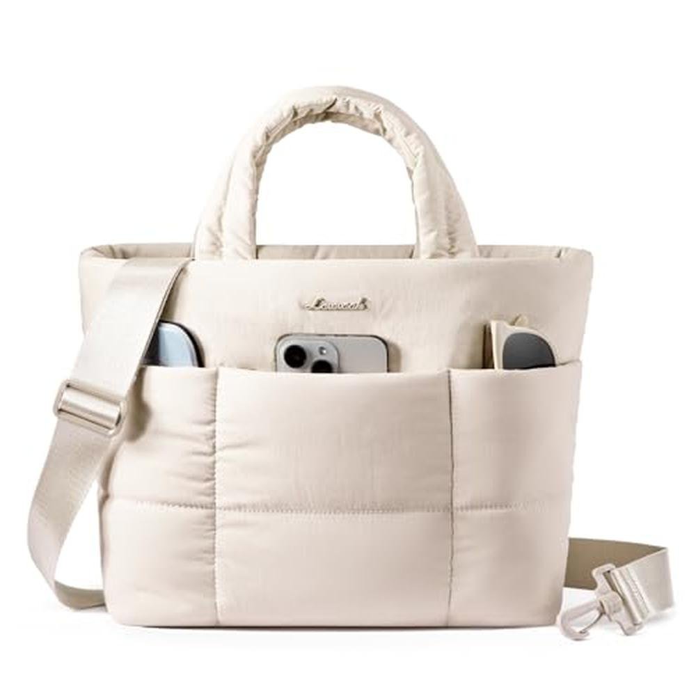 LOVEVOOK Small Tote Bag: Puffer Purse and Handbags – Front View