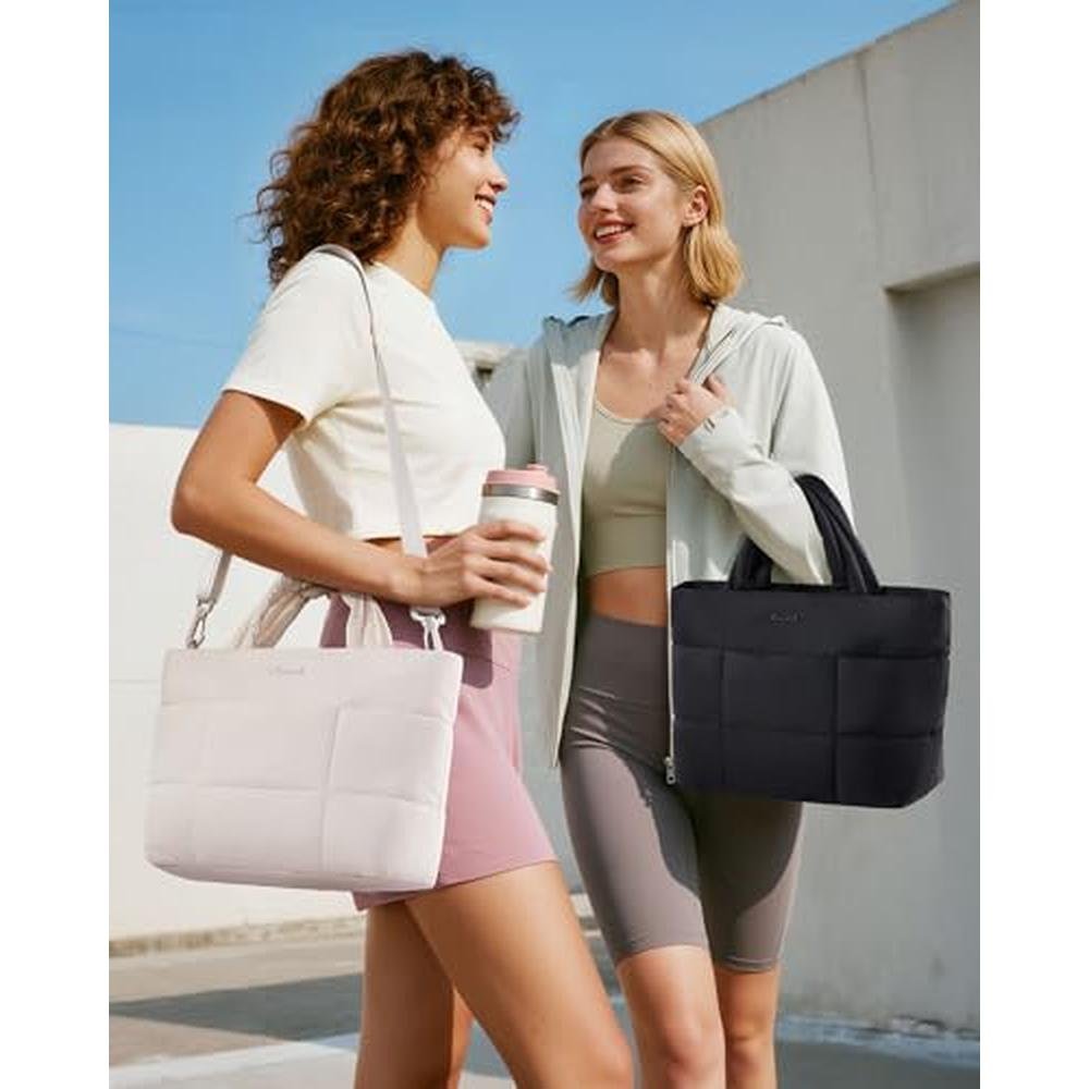 LOVEVOOK Small Tote Bag: Puffer Purse and Handbags – Side View