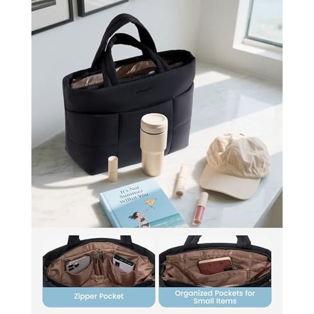LOVEVOOK Small Tote Bag: Puffer Purse and Handbags – Close-up Detail