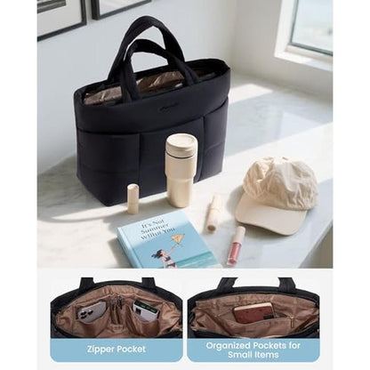 LOVEVOOK Small Tote Bag: Puffer Purse and Handbags – Close-up Detail