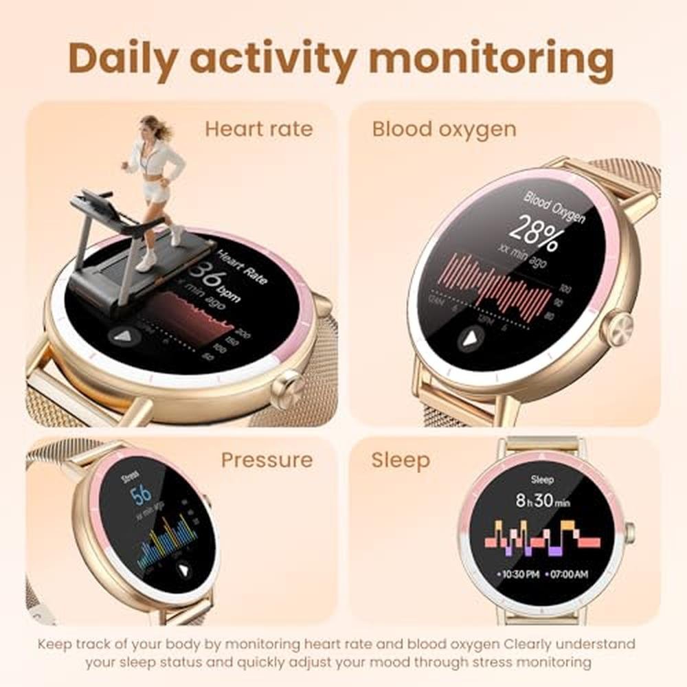 Keeponfit Smart Watches: Bluetooth Calls & Heart Rate – Close-up Detail