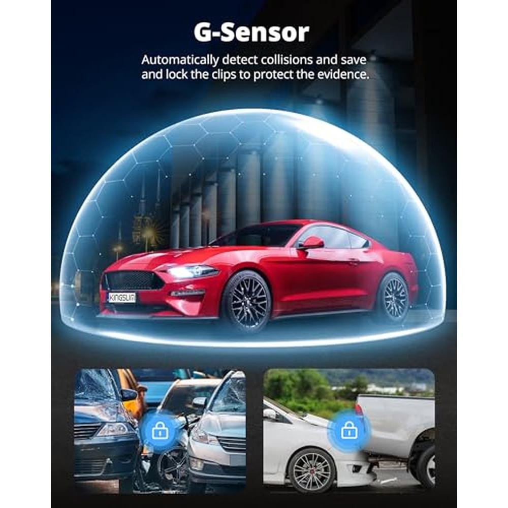 Dash Front and Rear Camera: 3-Channel 2.5K FHD Dash Cam for – Packaging