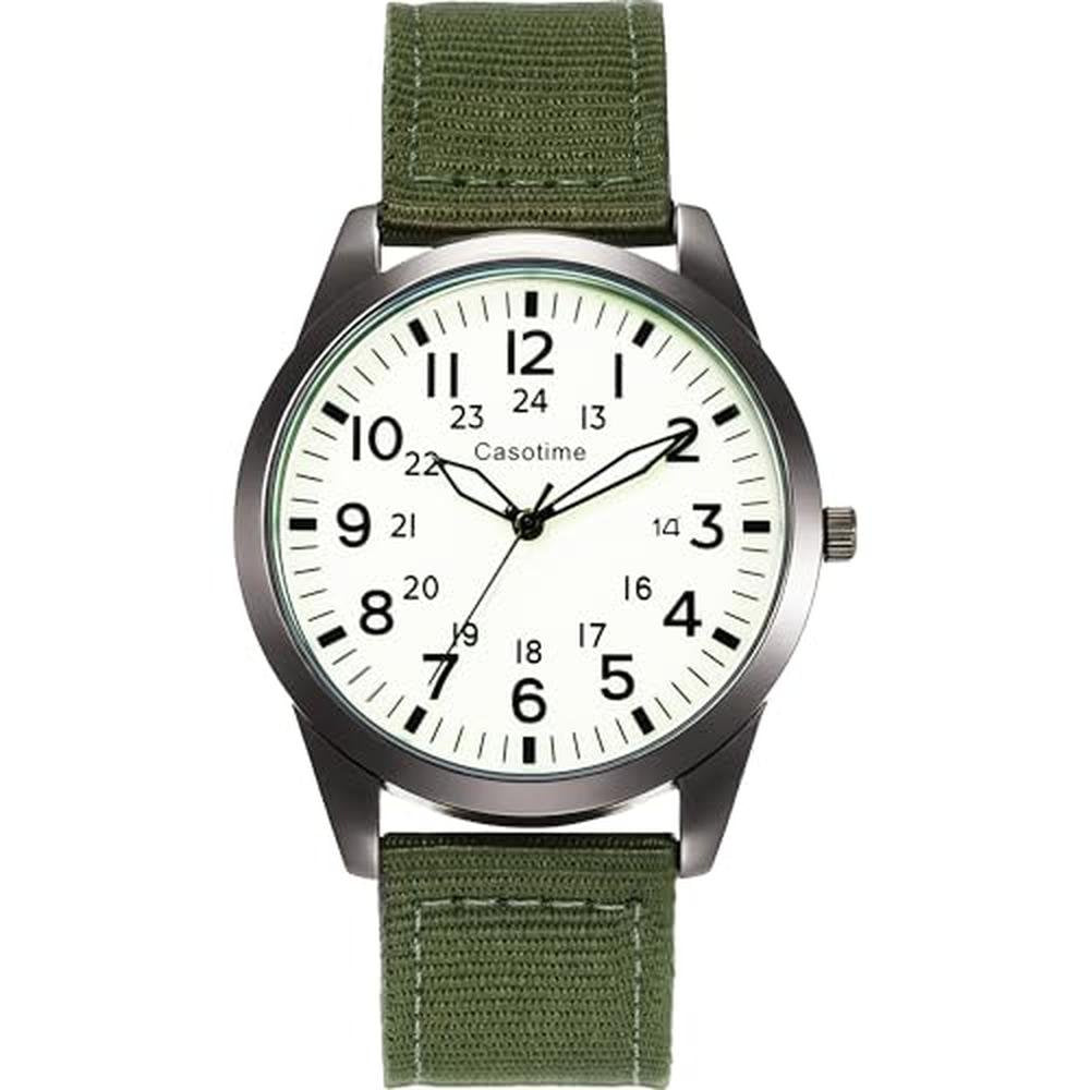 Green Casotime: Casotime Tactical Military Watch – Front View