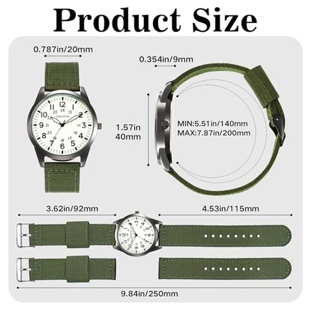 Green Casotime: Casotime Tactical Military Watch – Close-up Detail