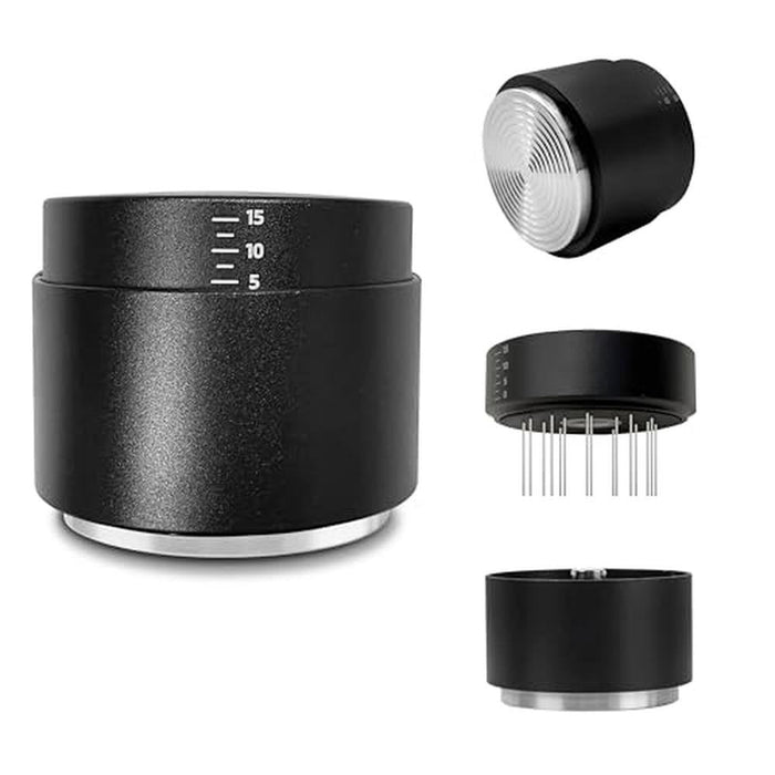 51mm Dual-Head Coffee Distributor and Tamper with WDT Tool – Front View