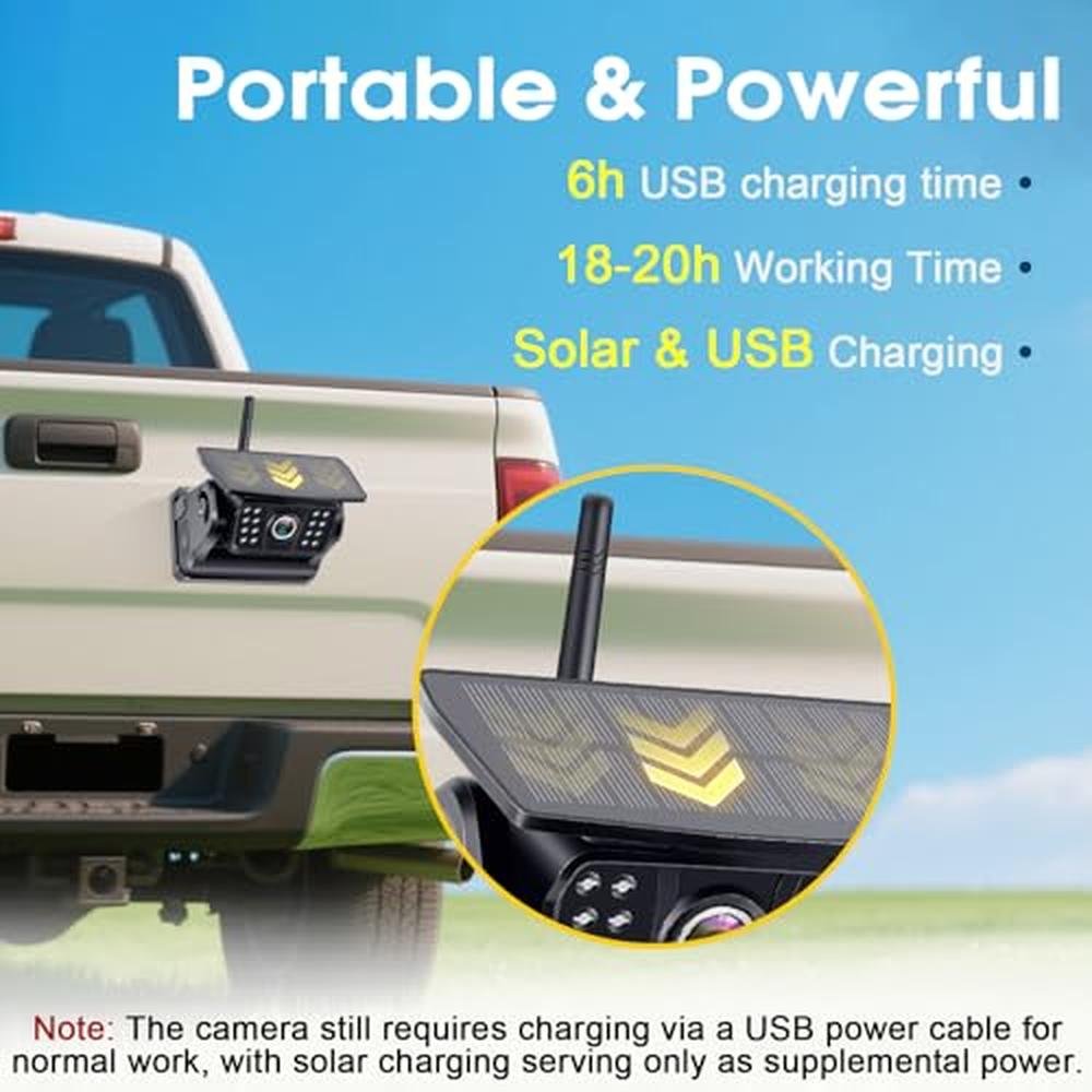 Camera Trucks: V7 Wireless Backup Camera WiFi for Trucks – Side View