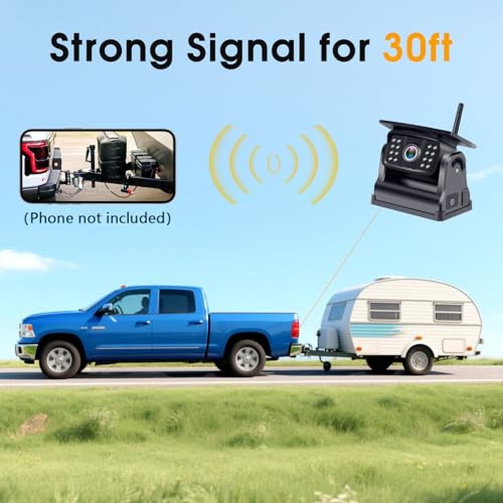 Camera Trucks: V7 Wireless Backup Camera WiFi for Trucks – In Use