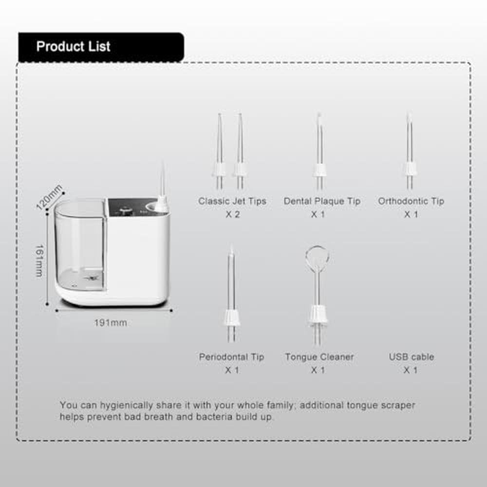 Water Flosser: HUACO CARE Aquarius Professional 900ML Large – Close-up Detail
