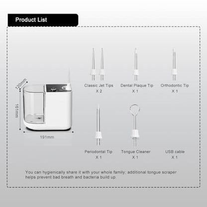 Water Flosser: HUACO CARE Aquarius Professional 900ML Large – Close-up Detail