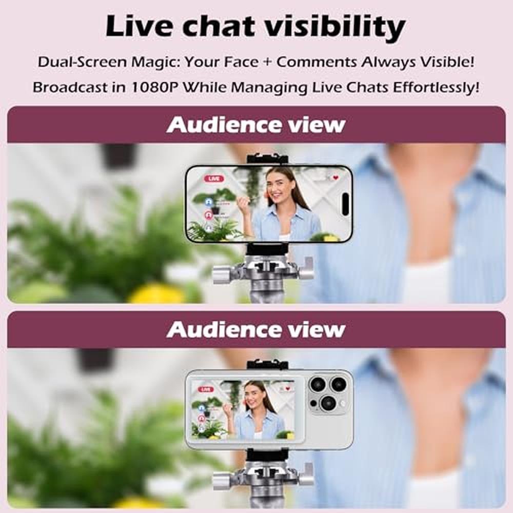Wireless Monitor Screen: PELONI Magnetic Selfie Screen for – Side View