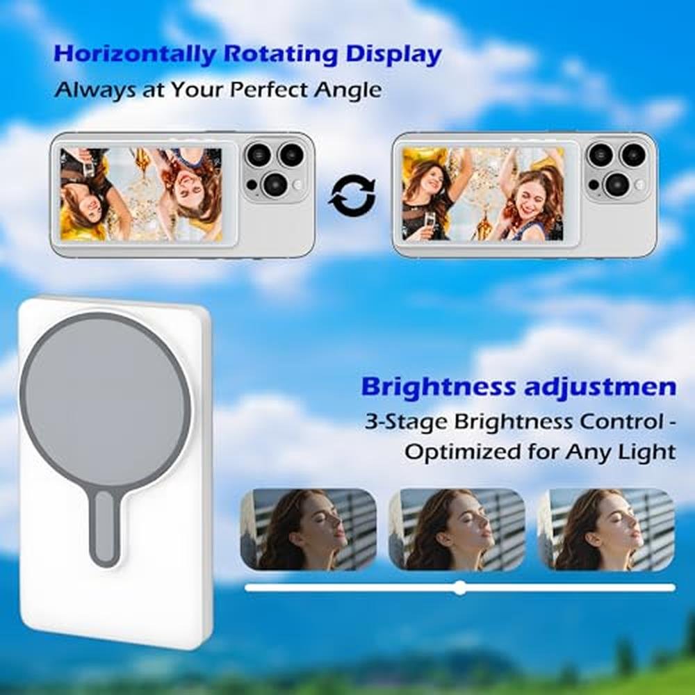 Wireless Monitor Screen: PELONI Magnetic Selfie Screen for – In Use