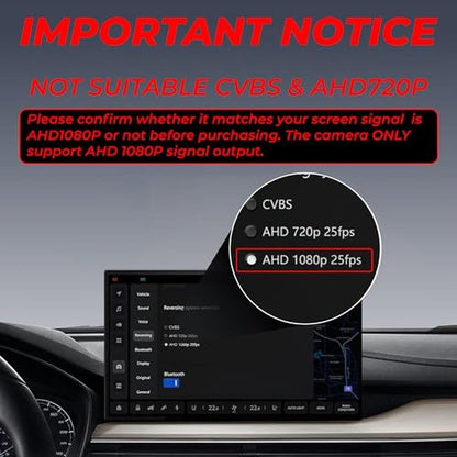 Camera Car: Bzgnl AHD 1080P Backup Camera – Side View