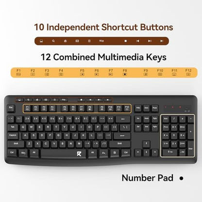 Wireless Keyboard Mouse: Redragon BS-7367 2.4G Full-Sized – In Use