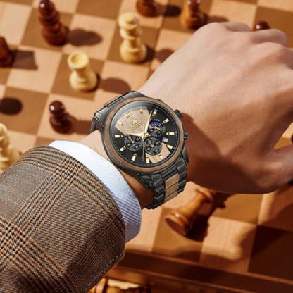 OLEVS Men Watch Analog Quartz Wood Wirst Watches Luxury – Packaging