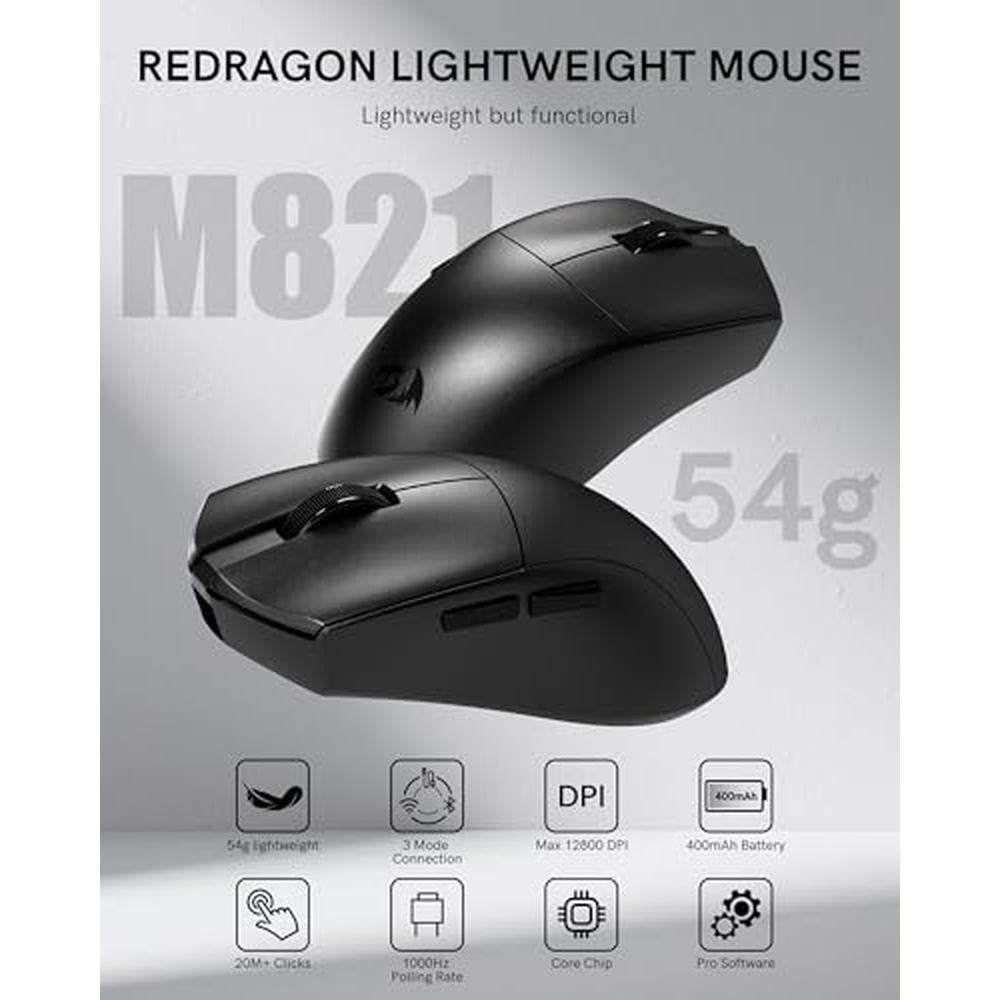 Redragon Wireless Gaming Mouse – Side View