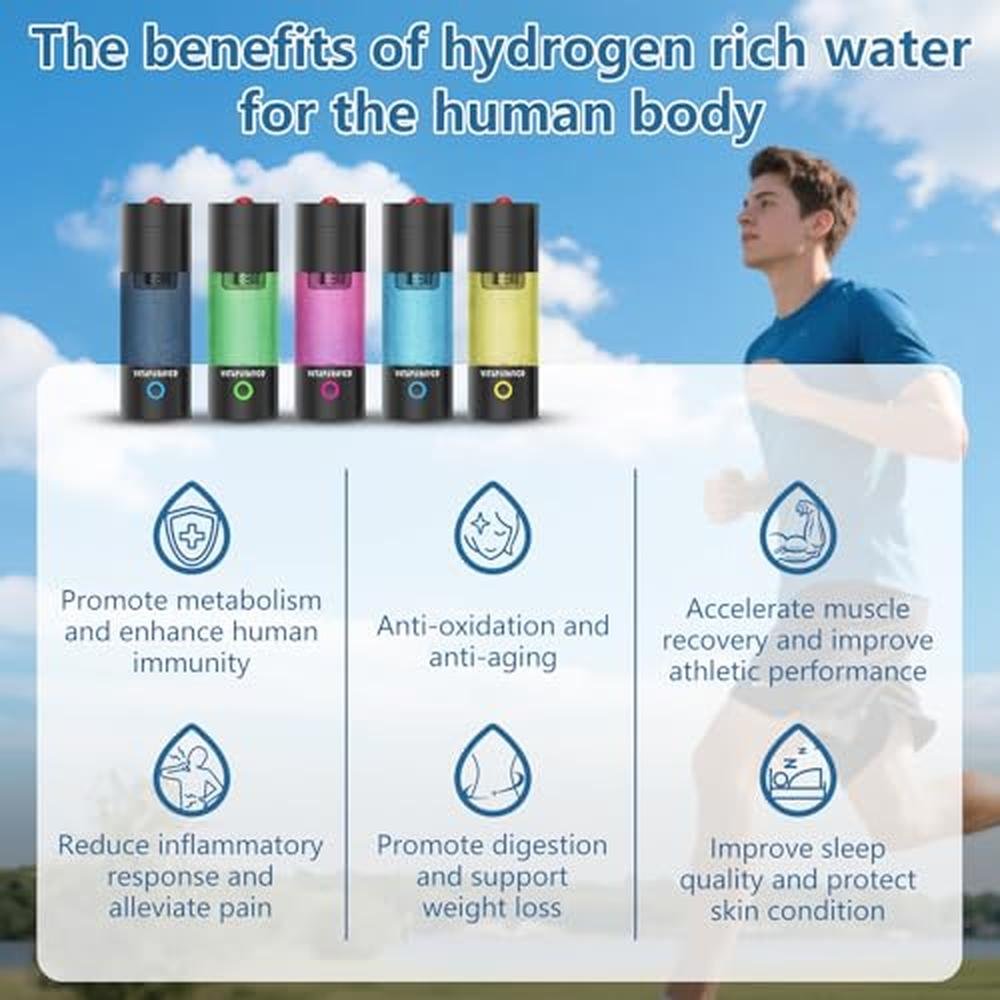 Hydrogen Water: Vitapurifico Hydrogen Water Bottle – Side View