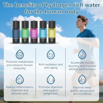 Hydrogen Water: Vitapurifico Hydrogen Water Bottle – Side View