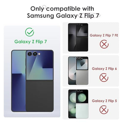 Flip Case: Maxdara Galaxy Z Flip 7 Case with Hinge – Side View