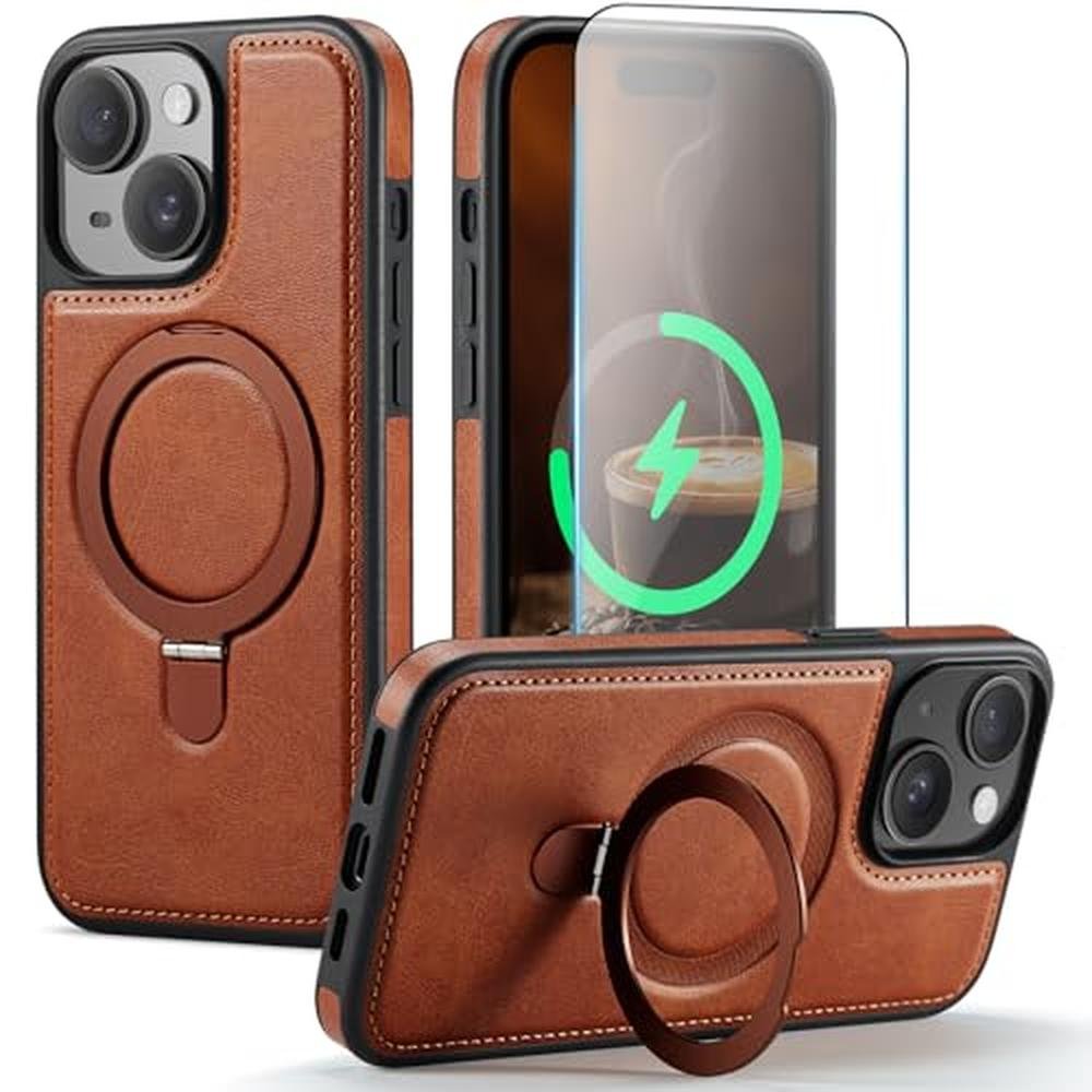 CHEEWADA for iPhone 13 Case with Stand Compatible with – Front View