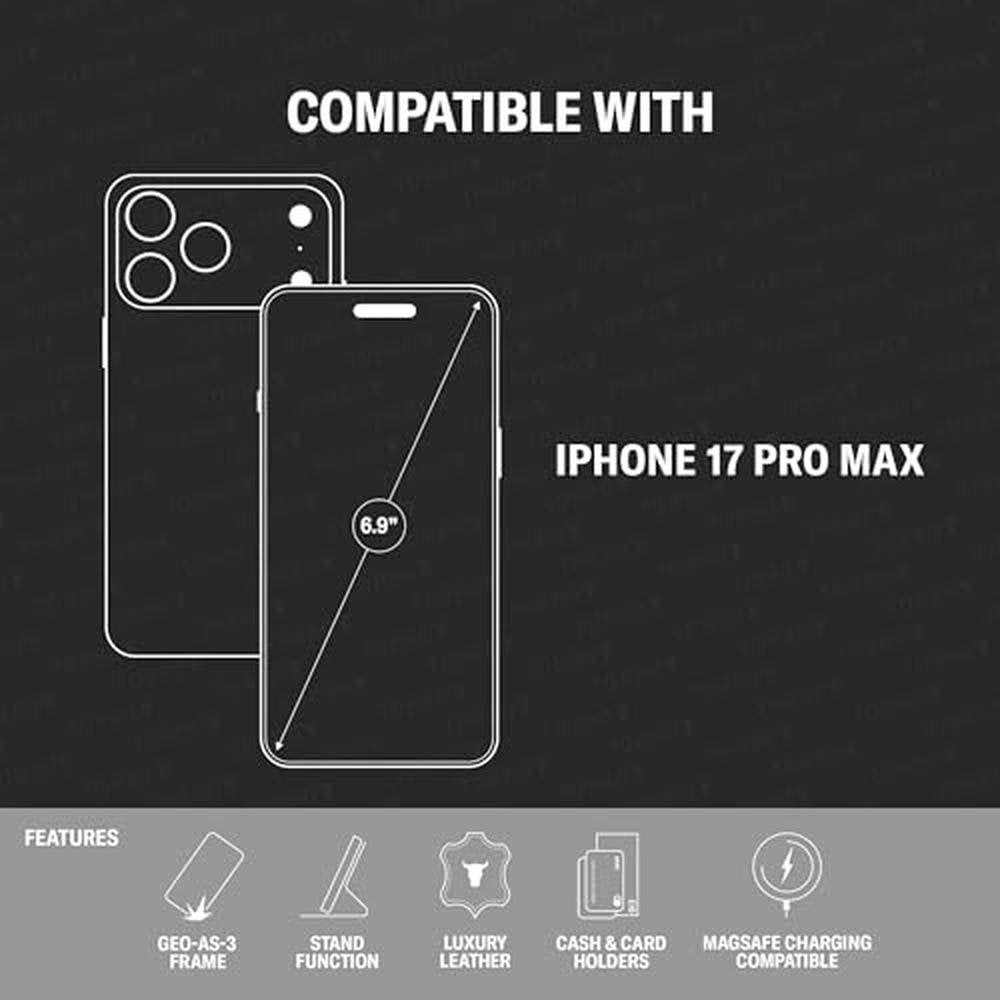 Leather Case: TORRO iPhone 17 Pro Max 6.9 Premium Leather – Side View